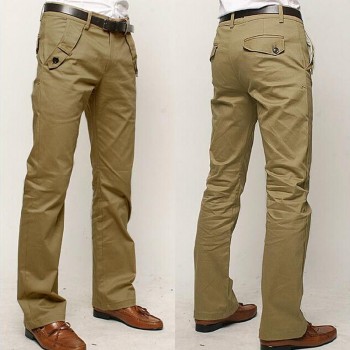 2018 New Design Casual Men Pants Cotton Slim Pant Straight Trousers Fashion Business Solid Khaki Black Pants Men Plus Size 36