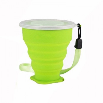 Portable Silicone Folding Water Tea Cup Mugs Candy Color Silicone Traveling Foldable Cups For Travel Outdoor Camping Drinkware