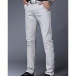 2019 Spring and autumn new Candy-colored corduroy casual long pants men Comfortable large size