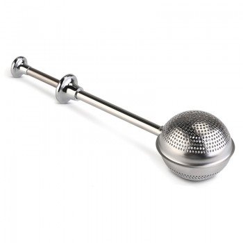 Convenient Tea Ball Stainless Steel Tea Infuser Silver Push Style Tea Leaf Bag Holder Coffee Punch Filter For Teaware Gift