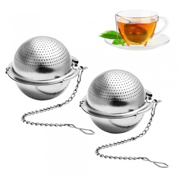 Convenient Tea Ball Stainless Steel Tea Infuser Silver Push Style Tea Leaf Bag Holder Coffee Punch Filter For Teaware Gift