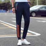 Mens Casual Pants 2018 Autumn Trousers Men Pants Slim Fit Sweatpants Cotton Jogger Striped Bodybuilding Gyms Pants Sportswear