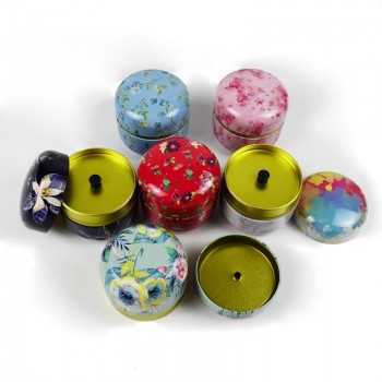 Multifunction Chinese Style Tea Caddies Round Metal Tea Box With Lid Tea Jar Mini Storage Boxes Caddy Coffee Powder Cans
