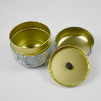 Multifunction Chinese Style Tea Caddies Round Metal Tea Box With Lid Tea Jar Mini Storage Boxes Caddy Coffee Powder Cans
