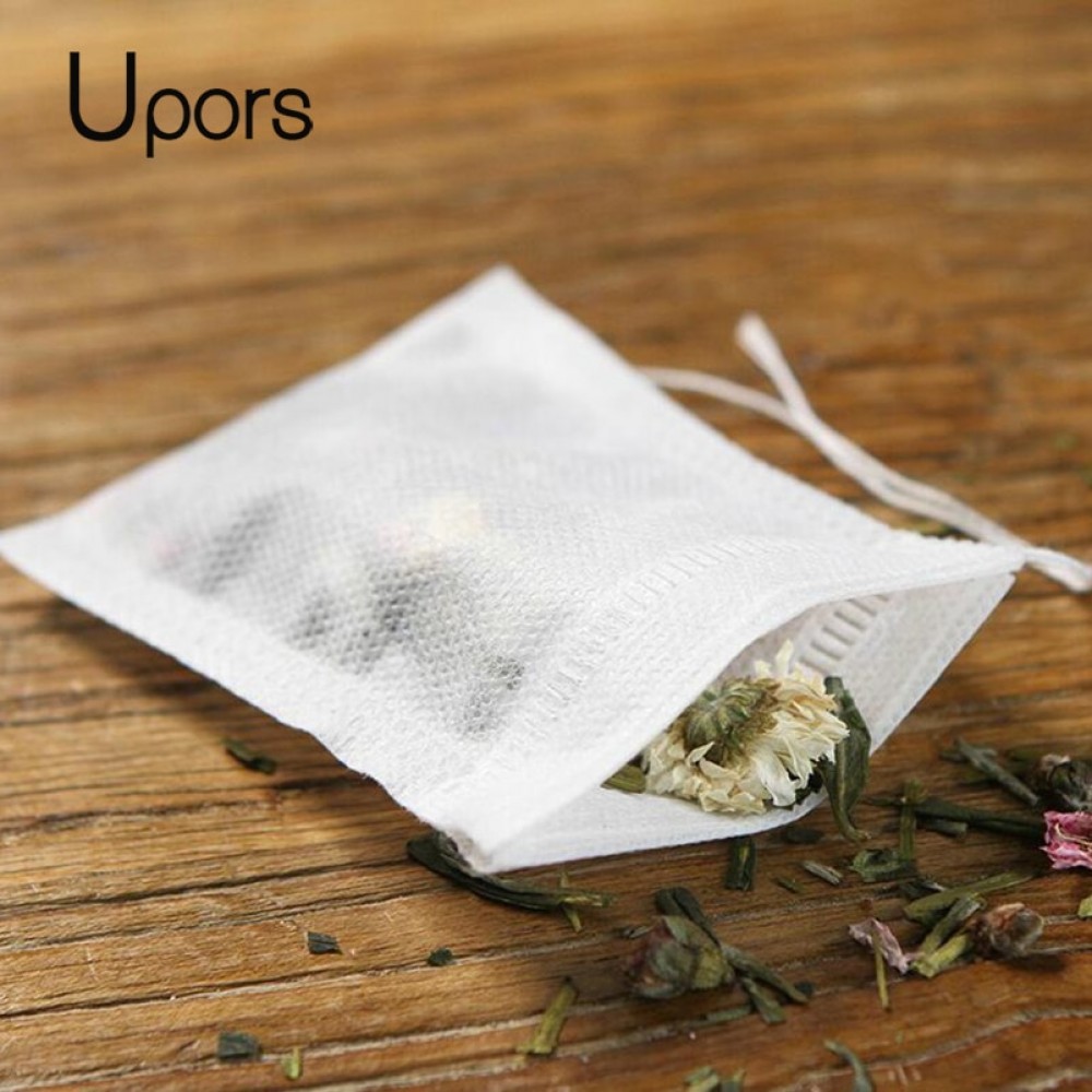Upors 100pcs Empty Tea Bag Green Tea Infuser Food Grade Filter Accessories Flower Tea Strainers Paper Bags