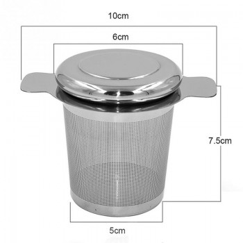 Tea Infuser Stainless Steel with Lid as Drip Tray Tea Strainer