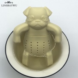 Pug In A Mug Silicone Tea Infuser Dog Filter Diffuser Portable Reusable Spice Loose Leaf Herbal Strainer Tea Bag Tool Drop Ship