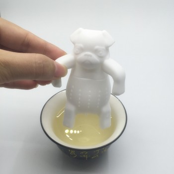 Pug In A Mug Silicone Tea Infuser Dog Filter Diffuser Portable Reusable Spice Loose Leaf Herbal Strainer Tea Bag Tool Drop Ship
