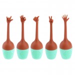 Hand Gestures Tea Filter FDA Grade Silicone Loose Leaf Herbal Spice Holder Tea Brewing Tools Tea Infuser Coffeeamp;Tea Accessories