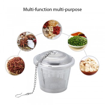 Tea Infuser Reusable Stainless Steel Mesh Tea Ball Tea Strainer Filter Interval Diffuser Infuser for Loose Leaf Tea 5 Size