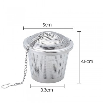 Tea Infuser Reusable Stainless Steel Mesh Tea Ball Tea Strainer Filter Interval Diffuser Infuser for Loose Leaf Tea 5 Size