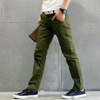 8 Colors New Casual Pencil Pants Men Slim Pant Straight Trousers Solid Leisure Zipper Spring Autumn Trousers Plus Size 8J0017