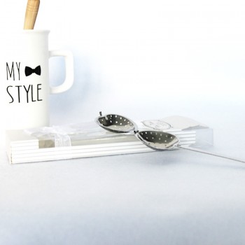 2pcs Tea Infuser Spoon StrainerHeart Shaped  Stainless Steel Steeper Handle Shower Spoon Creative With Packing Party Gift