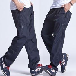 Grandwish 2018 New Quickly Dry Breathable Exercise Pants Men Elastic Waist Men Active Pants Outside Trousers Plus Size 3XL,PA095