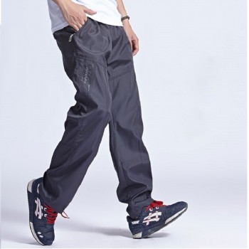 Grandwish 2018 New Quickly Dry Breathable Exercise Pants Men Elastic Waist Men Active Pants Outside Trousers Plus Size 3XL,PA095