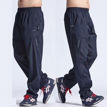 Grandwish 2018 New Quickly Dry Breathable Exercise Pants Men Elastic Waist Men Active Pants Outside Trousers Plus Size 3XL,PA095