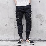 Men Fashion Casual Harem Pant High Street Hip Hop Male Big Pocket Slim Fit Cargo Trousers Biker Pant Jogger Sweatpants