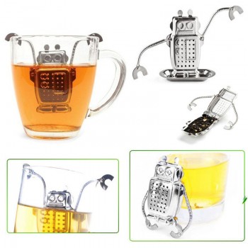 Hot Manufacturer Direct Tea Infusers Stainless Steel Cute Tea Robot Infuser Recyclable Tea Strainers Monkey Tea Tool