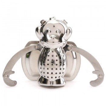 Hot Manufacturer Direct Tea Infusers Stainless Steel Cute Tea Robot Infuser Recyclable Tea Strainers Monkey Tea Tool