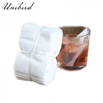 Unibird 100Pcs/Set Disposable Non-woven Fabrics Tea bags Spices Strainer Infuser With String Heal Seal Filter Paper for Herb