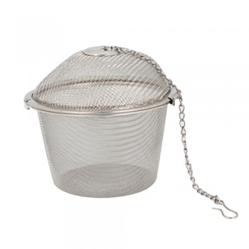 New Arrive Silver Reusable Stainless Mesh Tea Infuser Leaf with Lid Chain Coffeeamp;Tea Tools for Brewing Tea Leaf Spice Filter