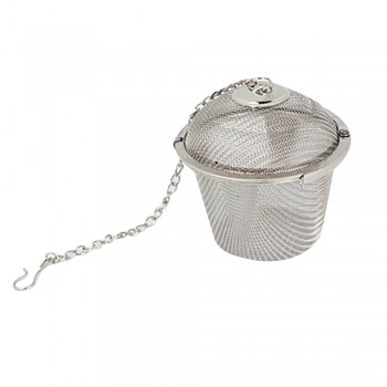 New Arrive Silver Reusable Stainless Mesh Tea Infuser Leaf with Lid Chain Coffeeamp;Tea Tools for Brewing Tea Leaf Spice Filter