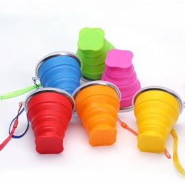 2018 New 200mL Vogue Outdoor Travel Silicone Retractable Folding tumblerful Telescopic Collapsible Folding Water
