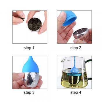1Pcs Reusable Food safe Tea Strainer Creative Silicone Tea Leaf infuser Holder Tea Coffee Filter Tea Infuser Tool Kitchen Gadget