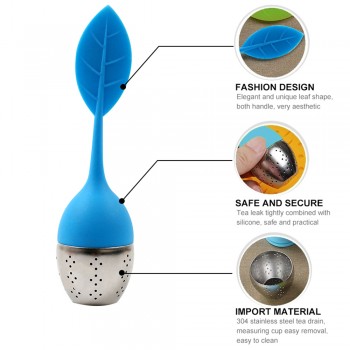 1Pcs Reusable Food safe Tea Strainer Creative Silicone Tea Leaf infuser Holder Tea Coffee Filter Tea Infuser Tool Kitchen Gadget