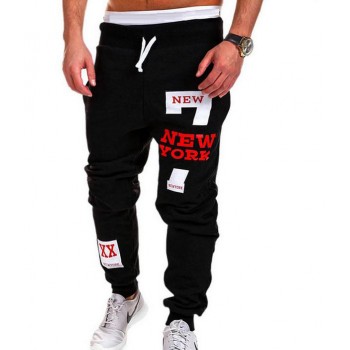 VERTVIE 2019 Thin Men Letter Print Sweatpants Joggers Male Calca Masculina Hip Pop Casual Trousers Track Pants Clothes