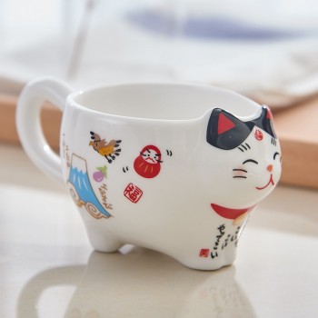 Cute Cat Cups Cartoon Plutus Teapots Coffee Milk Mug Sets Creative Breakfast Tea Pot Cup Ceramic Home Decor Christmas Gifts