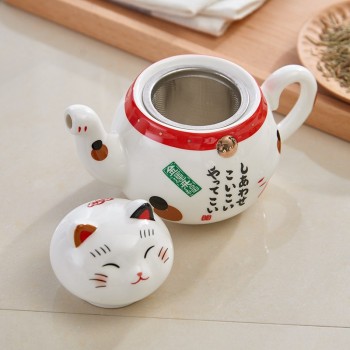 Cute Cat Cups Cartoon Plutus Teapots Coffee Milk Mug Sets Creative Breakfast Tea Pot Cup Ceramic Home Decor Christmas Gifts