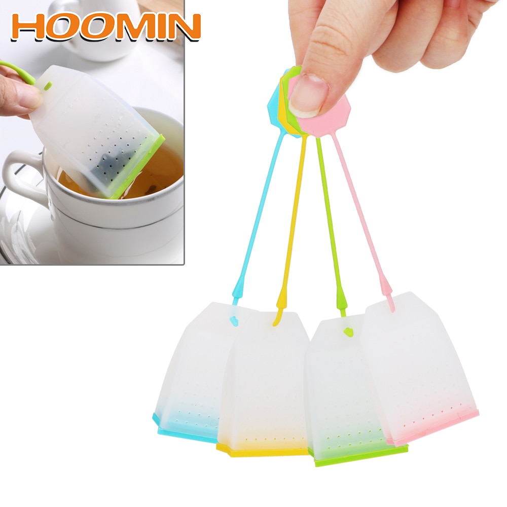 HOOMIN Tea Infuser Food-grade Silicone Tea Bag Tea Strainers  Herbal Tea Infusers High Temperature Resistance Random Color