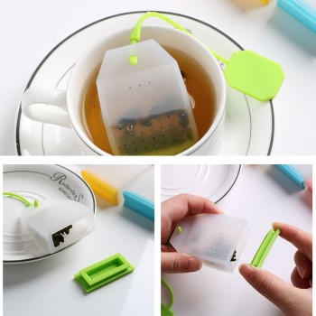 HOOMIN Tea Infuser Food-grade Silicone Tea Bag Tea Strainers  Herbal Tea Infusers High Temperature Resistance Random Color