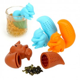 Squirrel Shape Silicone Tea Strainer Tea Accessories Empty Tea Bags Loose Leaf Filter Teaware Tea Infuser Kitchen Tools