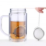 5cm Stainless Steel Infuser Strainer Mesh Tea Filter Spoon Locking Spice Tea Ball with chain