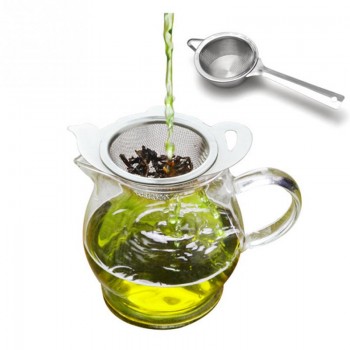 Mini Stainless Steel Kitchen Tool Long Handle Tea Filter Hanging Tea Strainer