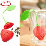 3Pcs/lot  Silica Gel Strawberry   IlterTea Strainer Bag Tea Strainer Bag Ball Sticks Loose Herbal Spice Infuser Filter tools