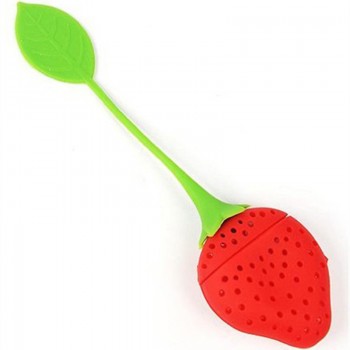 3Pcs/lot  Silica Gel Strawberry   IlterTea Strainer Bag Tea Strainer Bag Ball Sticks Loose Herbal Spice Infuser Filter tools