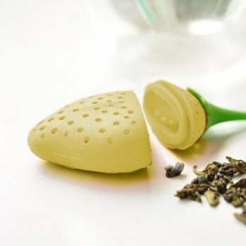 3Pcs/lot  Silica Gel Strawberry   IlterTea Strainer Bag Tea Strainer Bag Ball Sticks Loose Herbal Spice Infuser Filter tools