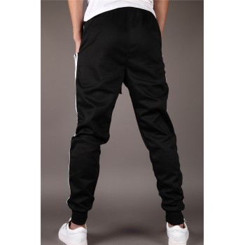 2018 New Fashion Tracksuit Bottoms Mens Casual Pants Cotton Sweatpants Mens Joggers Striped Track Pants Gyms Clothing