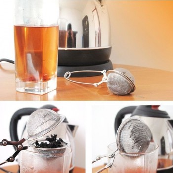 Stainless Steel Tea Infuser Reusable Tea Ball Infuser Tea Strainer Filter with Handle Tea Mesh Ball Filter Sphere Locking Spice