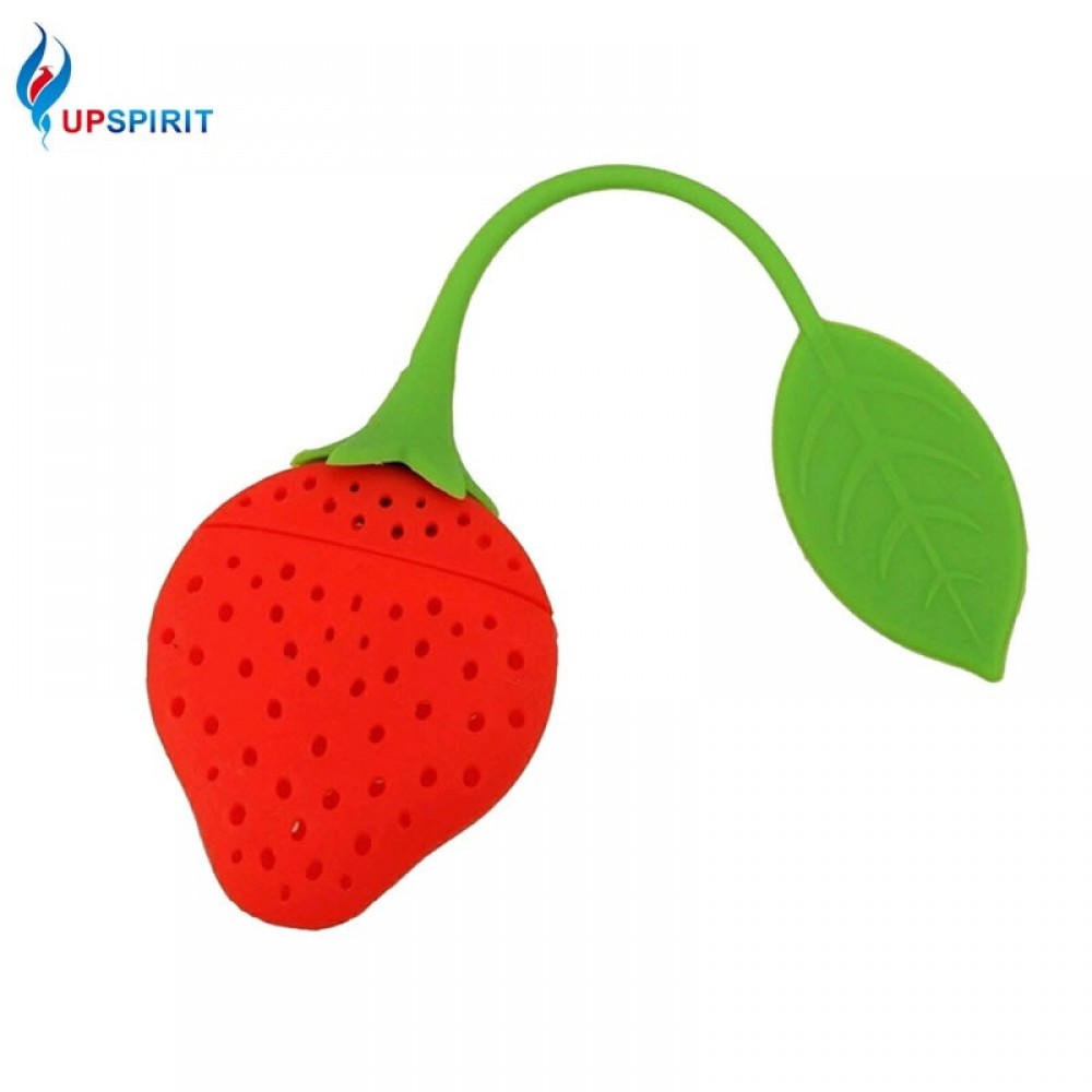 Upspirit Creative Strawberry Silicone Tea Bag Reusable Mugs Teapots Tea Strainer Loose Tea Leaf Herbal Bag Filter Infuser