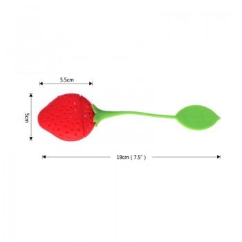 Upspirit Creative Strawberry Silicone Tea Bag Reusable Mugs Teapots Tea Strainer Loose Tea Leaf Herbal Bag Filter Infuser