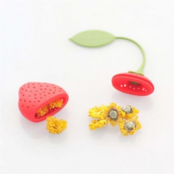 Upspirit Creative Strawberry Silicone Tea Bag Reusable Mugs Teapots Tea Strainer Loose Tea Leaf Herbal Bag Filter Infuser