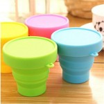 1pc Portable Silicone Folding Water Cup Collapsible Style Funnel Hopper Travel Outdoor Camping Drinkware kitchen accessories