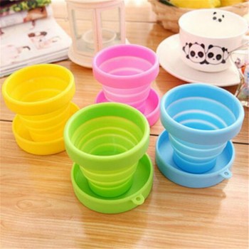 1pc Portable Silicone Folding Water Cup Collapsible Style Funnel Hopper Travel Outdoor Camping Drinkware kitchen accessories