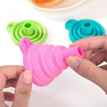 1pc Portable Silicone Folding Water Cup Collapsible Style Funnel Hopper Travel Outdoor Camping Drinkware kitchen accessories