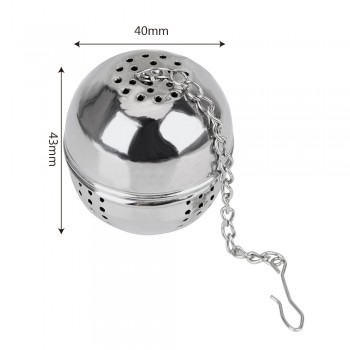 For Loose Tea Leaf Spice Home Kitchen Accessories Mesh Filter Strainer Hangable Stainless Steel Ball Shape Tea Infuser