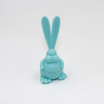 WOWCC 1PC Tea Strainer Healthy Rabbit Shape Silicone Tea Infuser Reusable Tea Bag Teaamp;Coffee Strainer Teapot Accessory
